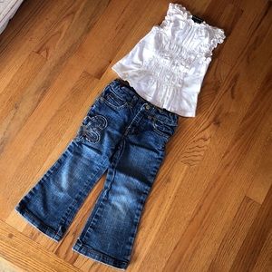 🦋CHILDREN’S PLACE🦋 JEANS & TOP SET SIZE 3T-4/5